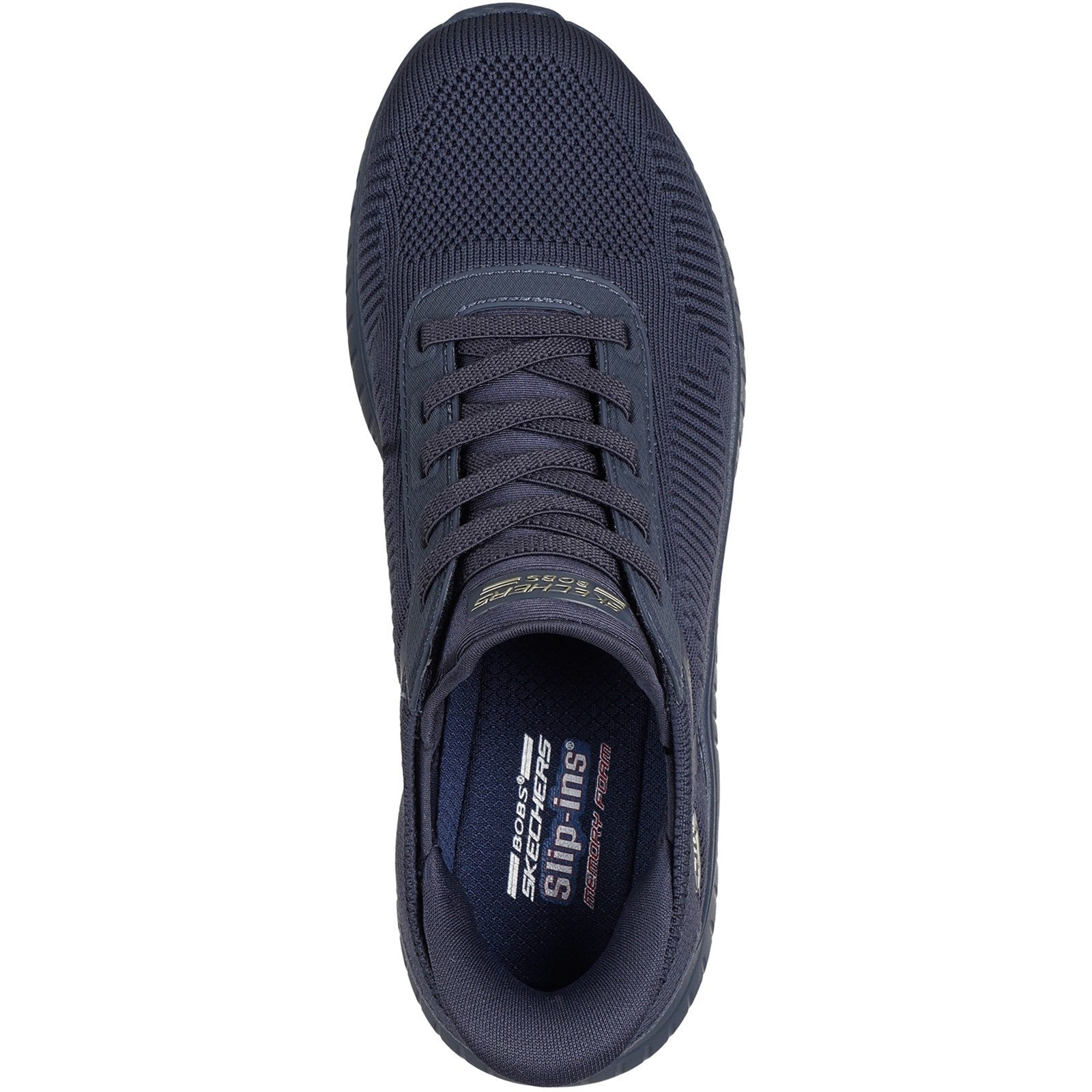 Women's Wide Fit Skechers Slip-ins 117497 Waves Bobs Sport Squad Trainers
